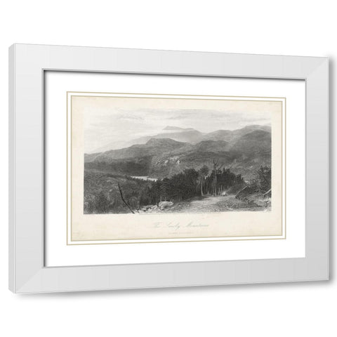 The Smoky Mountains White Modern Wood Framed Art Print with Double Matting by Bryant, William Cullen