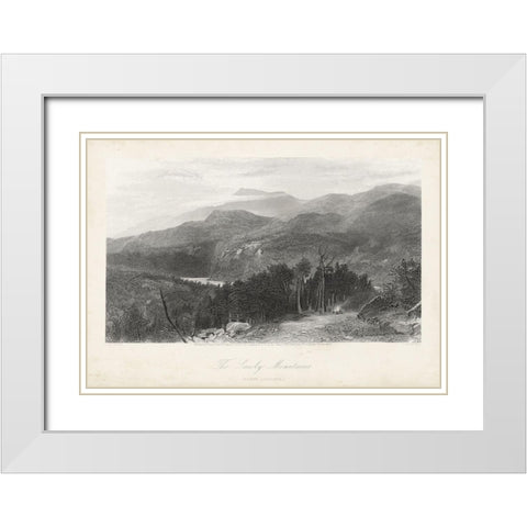 The Smoky Mountains White Modern Wood Framed Art Print with Double Matting by Bryant, William Cullen