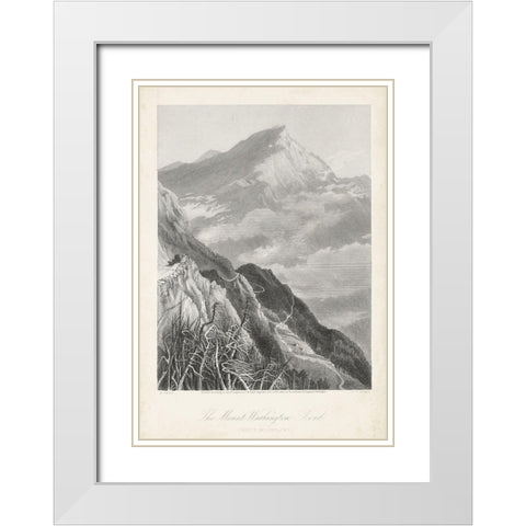 The Mount Washington Road White Modern Wood Framed Art Print with Double Matting by Bryant, William Cullen