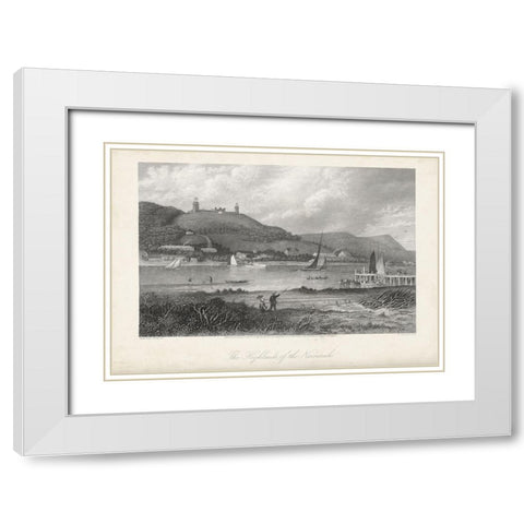 The Highlands of the Neversink White Modern Wood Framed Art Print with Double Matting by Bryant, William Cullen