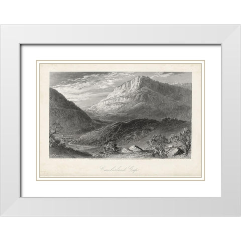 Cumberland Gap White Modern Wood Framed Art Print with Double Matting by Bryant, William Cullen
