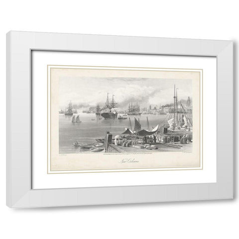 New Orleans White Modern Wood Framed Art Print with Double Matting by Bryant, William Cullen