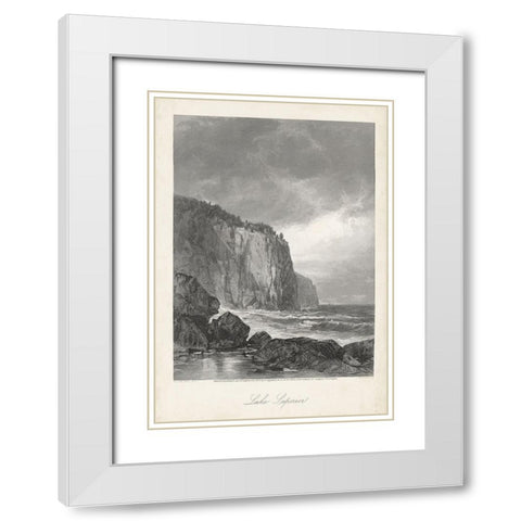 Lake Superior White Modern Wood Framed Art Print with Double Matting by Bryant, William Cullen