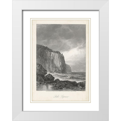 Lake Superior White Modern Wood Framed Art Print with Double Matting by Bryant, William Cullen