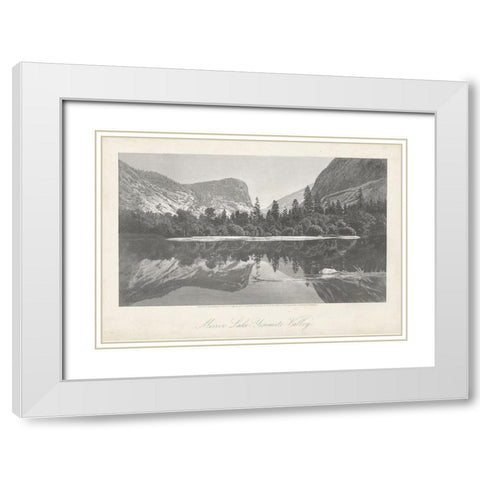 Mirror Lake-Yosemite Valley White Modern Wood Framed Art Print with Double Matting by Bryant, William Cullen