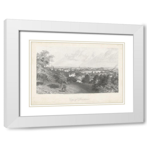 City of Providence White Modern Wood Framed Art Print with Double Matting by Bryant, William Cullen
