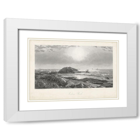 Indian Rock White Modern Wood Framed Art Print with Double Matting by Bryant, William Cullen