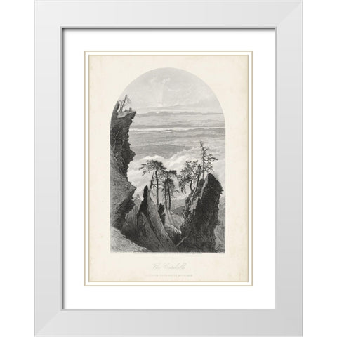 The Catskills White Modern Wood Framed Art Print with Double Matting by Bryant, William Cullen