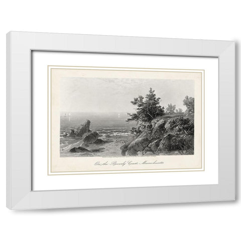 On the Beverly Coast-Massachusetts White Modern Wood Framed Art Print with Double Matting by Bryant, William Cullen