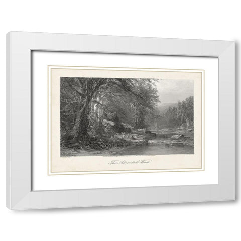The Adirondack Woods White Modern Wood Framed Art Print with Double Matting by Bryant, William Cullen