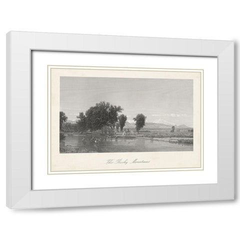 The Rocky Mountains White Modern Wood Framed Art Print with Double Matting by Bryant, William Cullen