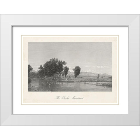 The Rocky Mountains White Modern Wood Framed Art Print with Double Matting by Bryant, William Cullen
