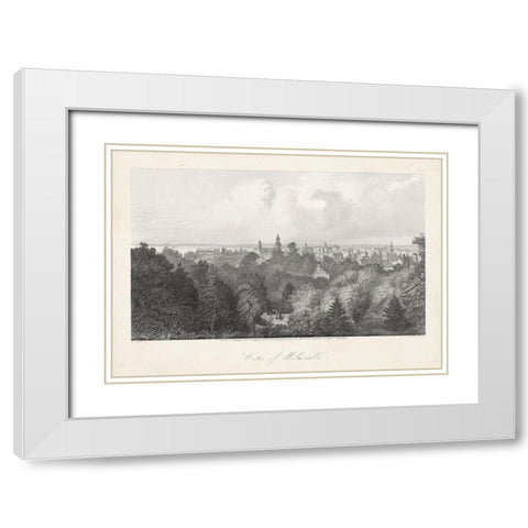 City of Milwaukee White Modern Wood Framed Art Print with Double Matting by Bryant, William Cullen