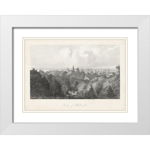 City of Milwaukee White Modern Wood Framed Art Print with Double Matting by Bryant, William Cullen