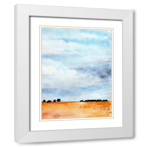 Midwest Sky I White Modern Wood Framed Art Print with Double Matting by Parker, Jennifer Paxton