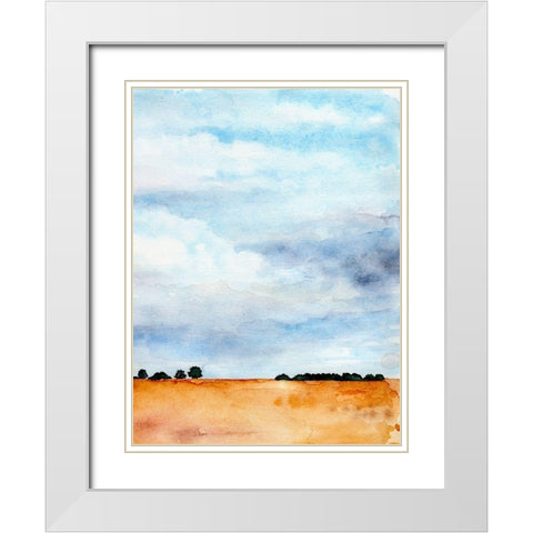 Midwest Sky I White Modern Wood Framed Art Print with Double Matting by Parker, Jennifer Paxton