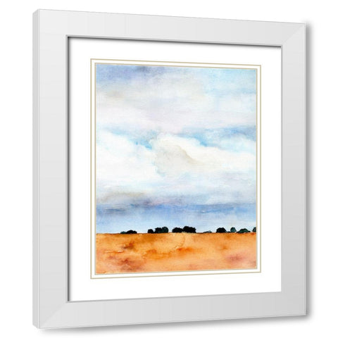 Midwest Sky II White Modern Wood Framed Art Print with Double Matting by Parker, Jennifer Paxton