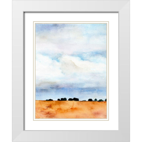 Midwest Sky II White Modern Wood Framed Art Print with Double Matting by Parker, Jennifer Paxton