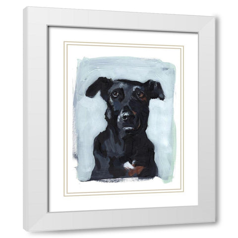 Bestie Portrait I White Modern Wood Framed Art Print with Double Matting by Parker, Jennifer Paxton