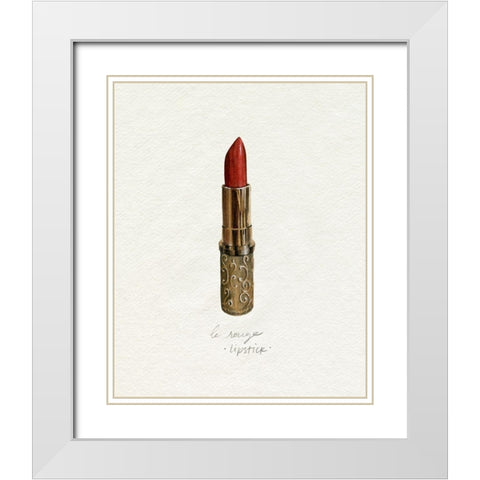 Gilded Toiletries III White Modern Wood Framed Art Print with Double Matting by Popp, Grace