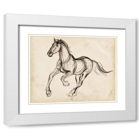 Gestural Apaloosa I White Modern Wood Framed Art Print with Double Matting by Parker, Jennifer Paxton