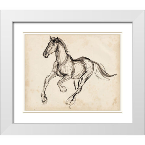 Gestural Apaloosa I White Modern Wood Framed Art Print with Double Matting by Parker, Jennifer Paxton