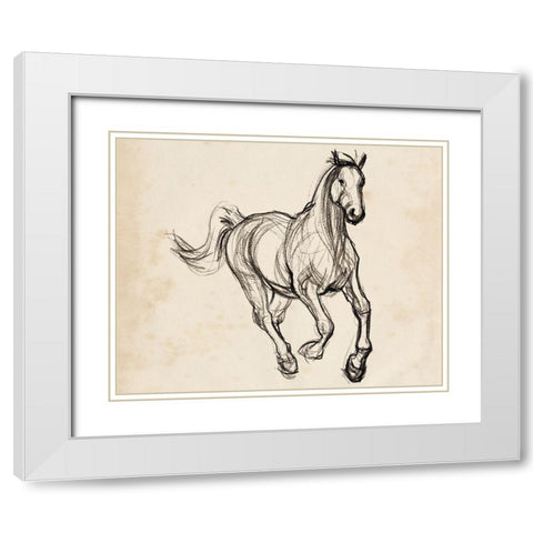 Gestural Apaloosa II White Modern Wood Framed Art Print with Double Matting by Parker, Jennifer Paxton