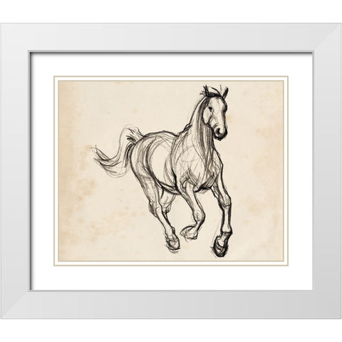 Gestural Apaloosa II White Modern Wood Framed Art Print with Double Matting by Parker, Jennifer Paxton