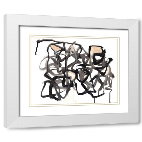 Which Way II White Modern Wood Framed Art Print with Double Matting by Parker, Jennifer Paxton