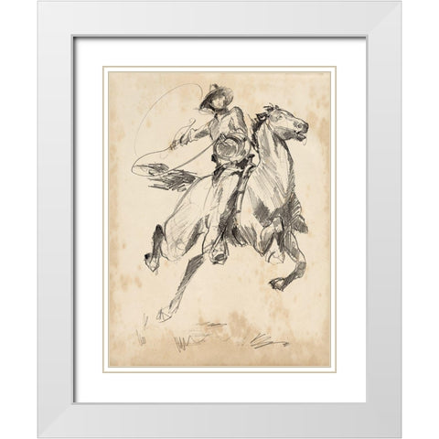 King of the Rodeo I White Modern Wood Framed Art Print with Double Matting by Parker, Jennifer Paxton