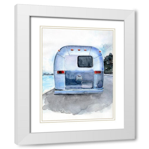 Rear Window I White Modern Wood Framed Art Print with Double Matting by Parker, Jennifer Paxton