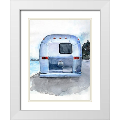 Rear Window I White Modern Wood Framed Art Print with Double Matting by Parker, Jennifer Paxton