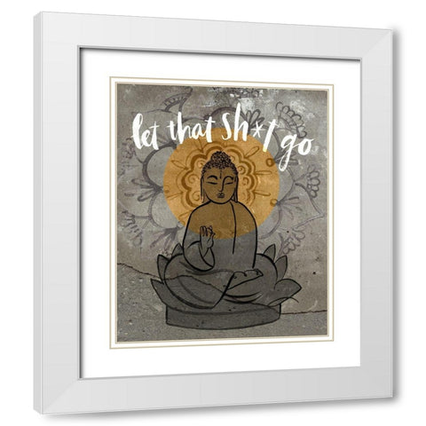 Let It Go I White Modern Wood Framed Art Print with Double Matting by Parker, Jennifer Paxton