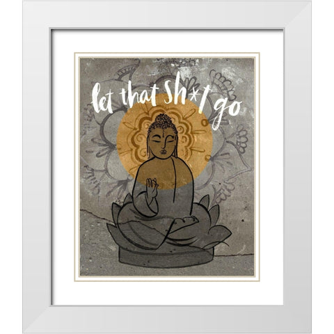 Let It Go I White Modern Wood Framed Art Print with Double Matting by Parker, Jennifer Paxton