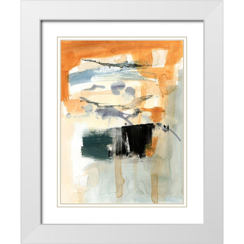 Seria I White Modern Wood Framed Art Print with Double Matting by Barnes, Victoria