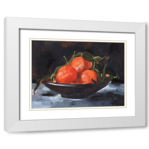 Fruit Plate II White Modern Wood Framed Art Print with Double Matting by Parker, Jennifer Paxton