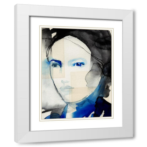 Tildas Gaze II White Modern Wood Framed Art Print with Double Matting by Parker, Jennifer Paxton