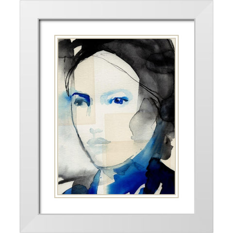 Tildas Gaze II White Modern Wood Framed Art Print with Double Matting by Parker, Jennifer Paxton