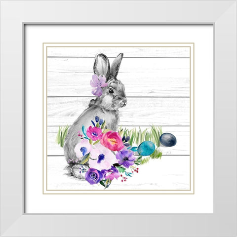 Bright Easter Bouquet I White Modern Wood Framed Art Print with Double Matting by Parker, Jennifer Paxton