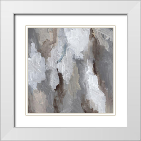 Cloudy Shapes I White Modern Wood Framed Art Print with Double Matting by Parker, Jennifer Paxton