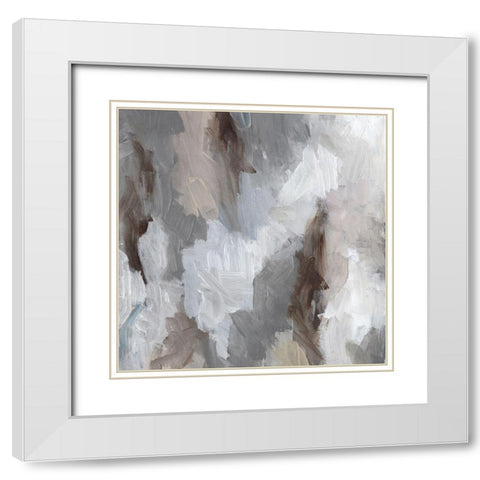 Cloudy Shapes II White Modern Wood Framed Art Print with Double Matting by Parker, Jennifer Paxton