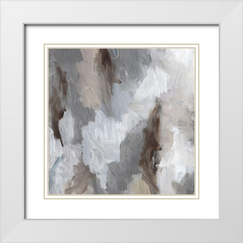 Cloudy Shapes II White Modern Wood Framed Art Print with Double Matting by Parker, Jennifer Paxton