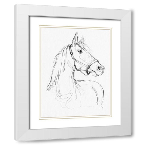 Bridle Portraits II White Modern Wood Framed Art Print with Double Matting by Parker, Jennifer Paxton