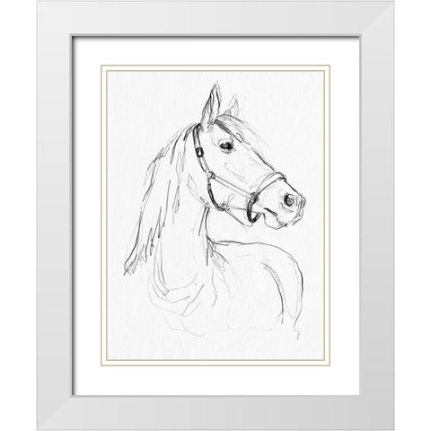 Bridle Portraits II White Modern Wood Framed Art Print with Double Matting by Parker, Jennifer Paxton