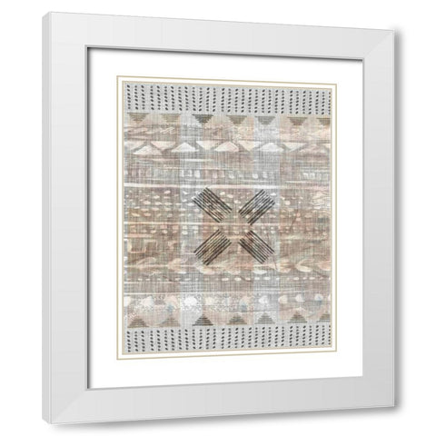 Traders Tapestry III White Modern Wood Framed Art Print with Double Matting by Parker, Jennifer Paxton