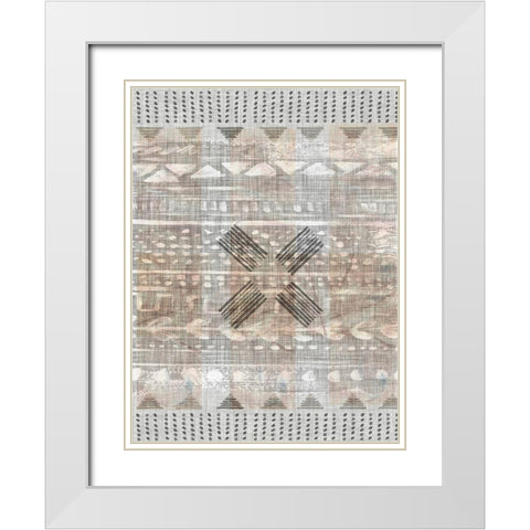 Traders Tapestry III White Modern Wood Framed Art Print with Double Matting by Parker, Jennifer Paxton