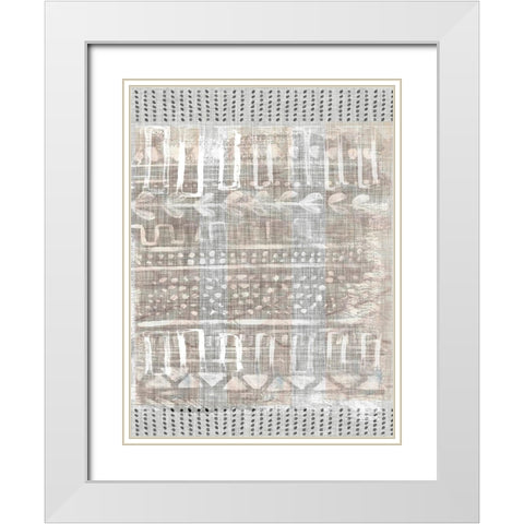 Traders Tapestry IV White Modern Wood Framed Art Print with Double Matting by Parker, Jennifer Paxton