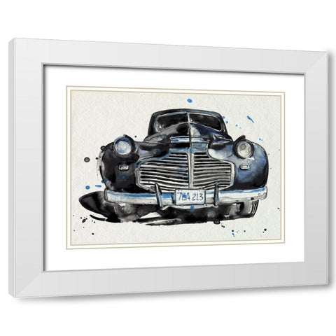 Headlights I White Modern Wood Framed Art Print with Double Matting by Parker, Jennifer Paxton