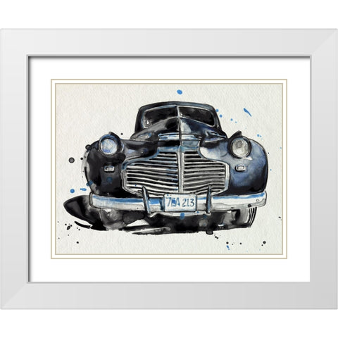 Headlights I White Modern Wood Framed Art Print with Double Matting by Parker, Jennifer Paxton