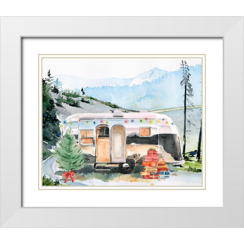 Holiday Vacation I White Modern Wood Framed Art Print with Double Matting by Parker, Jennifer Paxton